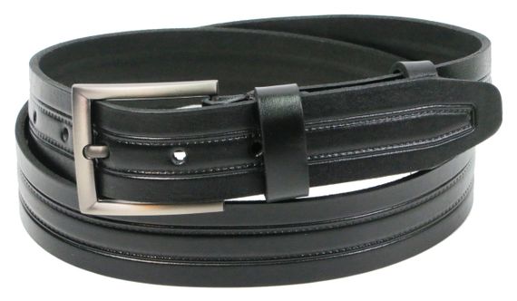 Мужской кожаный ремень под джинсы Skipper