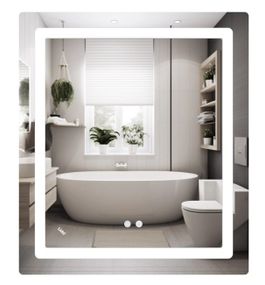 Дзеркало Lidz Kubis (KU2) 700х800 мм з LED-підсвічуванням Touch LD78LF9047080