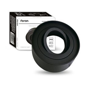 Вбудований поворотний світильник Feron МL344 круглий чорний