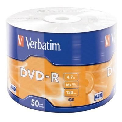 Диск Verbatim DVD-R 4,7Gb 16x Wrap 50 pcs (43788)