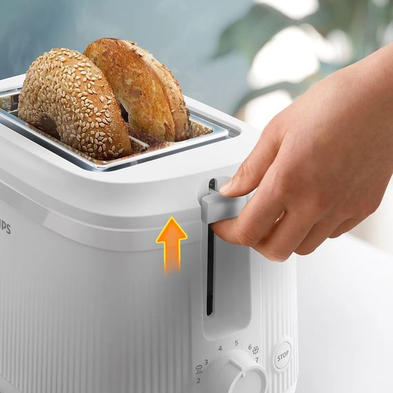 Тостер Philips Series 3000 900Вт, пластик, підігрів,разморозка, білий (HD2511/00) | Зображення 5