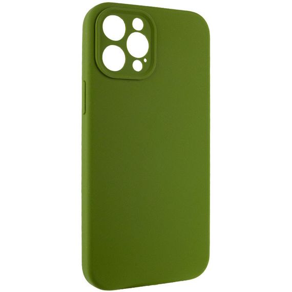 Чохол Silicone Case Full Camera Protective (AA) NO LOGO для Apple iPhone 12 Pro Max (6.7") Зелений / Dark Olive | Зображення 1