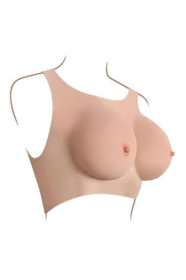Накладні груди топ Gender X Undergarments Plate C-Cup бежеві, 28 см Sex Aura | Зображення 4