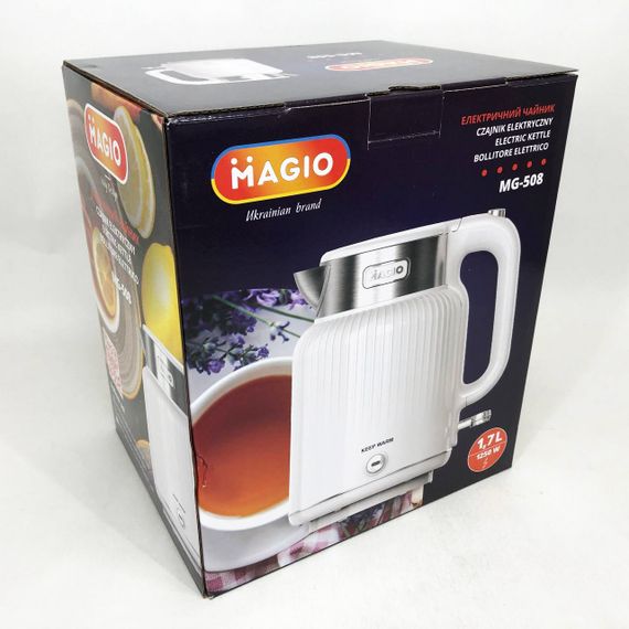 Електричний чайник із сучасним зовнішнім виглядом Magio, Надійний електричний чайник WL-17 | Зображення 6