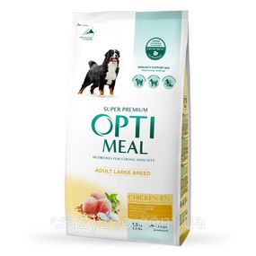 Сухой корм для собак крупных пород OptiMeal с курицей 1.5 кг B1720601