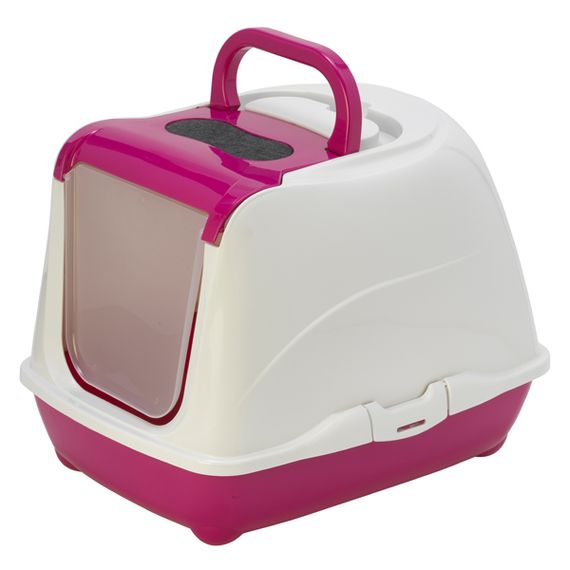 Moderna Flip Cat туалет закритий для котів, 50 см х 39 см х 37 см, рожевий