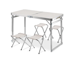 Стіл та стільці для пікніка з посиленими ніжками Білий