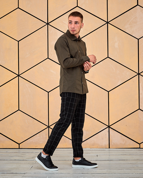 Сорочка класична хакі S L | Зображення 6