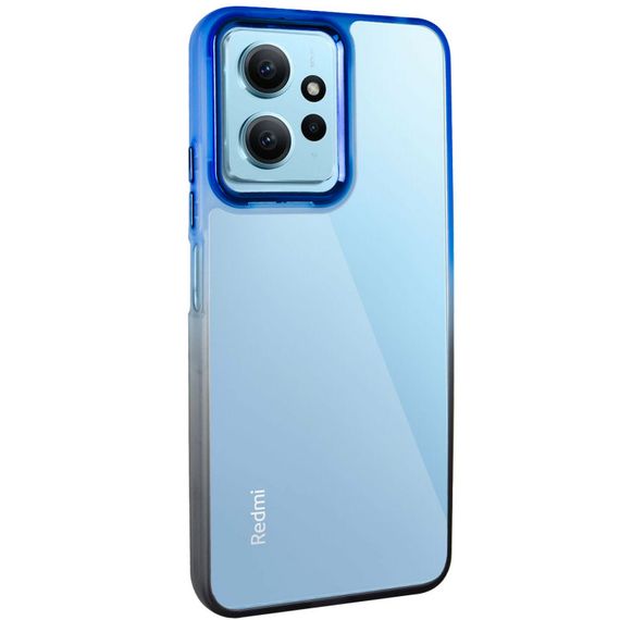 Чехол TPU+PC Fresh sip series для Xiaomi Redmi Note 12 4G Черный / Синий