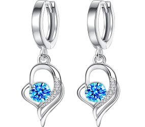 Серьги подвески Primo Fly Heart - Blue