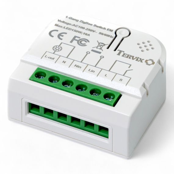 432121 Розумний вимикач Tervix Pro Line ZigBee Switch (1 клавіша / розетка) | Зображення 1