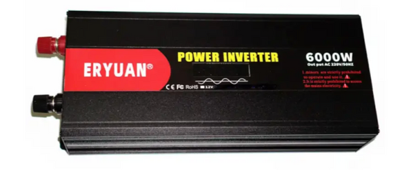 Перетворювач напруги Eryone 12V → 220V 6000W чиста синусоїда з LCD ∙ Інвертор Eryuan 6000W для дому авто та офісу | Зображення 4