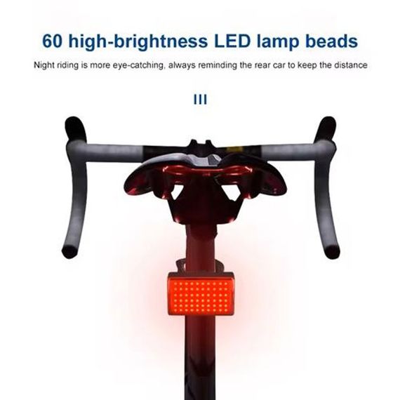 Велофара із заднім стоп-сигналом MY-2105-60LED, Велосипед задній ліхтар лампа ліхтар EX-81 | Зображення 1