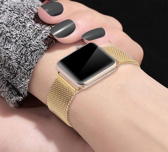 Міланський сітчастий ремінець Primo для Apple Watch 42mm / 44mm / 45mm - Gold | Зображення 4