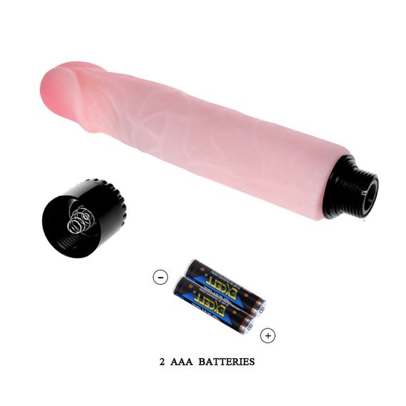 Вібратор реалістичний Baile The Realistic Cock, бежевий, 21.5 х 4 см Sex Aura | Зображення 6