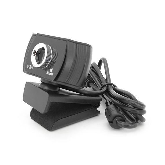 Веб-камера с микрофоном Kisonli HD-723, 720P 30fps, пласт. корпус, Black, BOX | Зображення 1