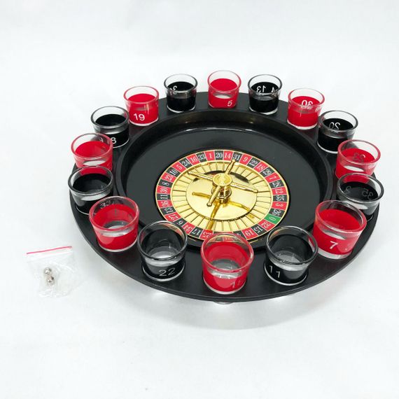 Алкогольная рулетка с рюмками игровой набор "Пьяная рулетка" 16 рюмок, Игра для развлечения на вечеринке ZK-79 | Зображення 2