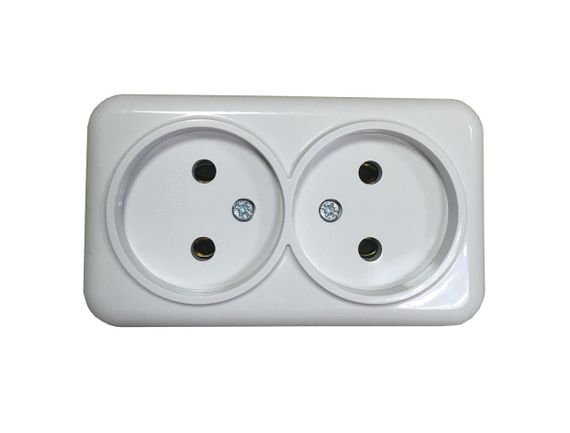 Розетка внешней установки 2-я б/з белая IP20 Lemur Ny95000983 | Зображення 2