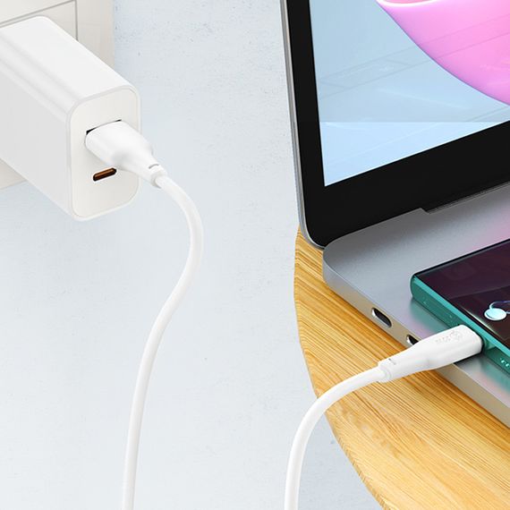 Дата кабель Hoco X93 Force USB to Type-C 27W (1m) White | Зображення 7