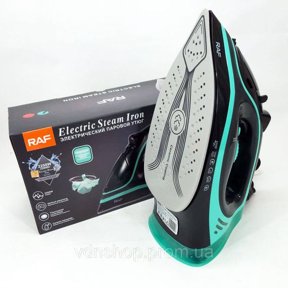 Утюг для любой одежды RAF R.1250 2200 Вт, Паровой утюг для разных типов тканей Мощный паровой LA-30 | Зображення 1