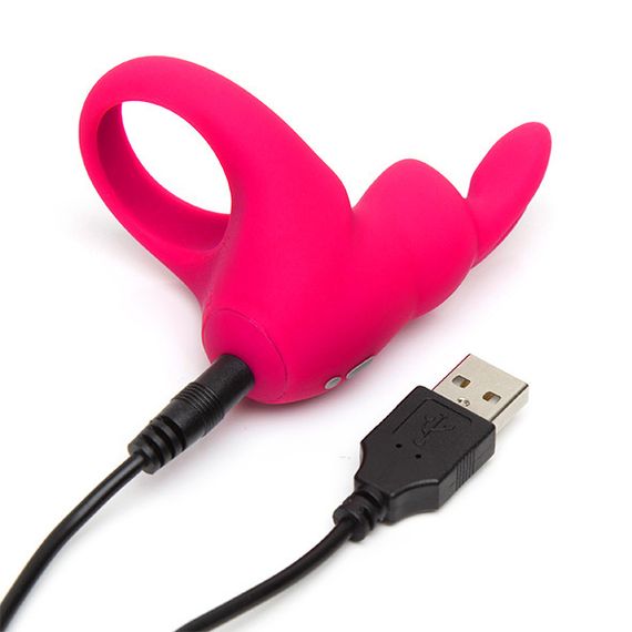 Ерекційне кільце Happy Rabbit Rechargeable Cock Ring Pink Sex Aura | Зображення 2