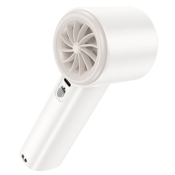 Портативний вентилятор Hoco HX64 Hurricane high speed handheld fan 3600 mAh White | Зображення 2