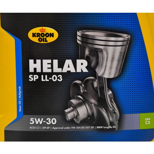 Масло моторное KROON OIL HELAR SP LL-03 синтетика 5W30 5л (33088) | Зображення 1