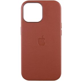 Кожаный чехол Leather Case (AAA) with MagSafe and Animation для Apple iPhone 14 (6.1")