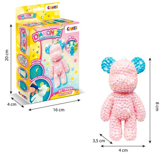 Набір для створення брелка Craze Diamondz Ведмедик зі стразами в асортименті | Зображення 8