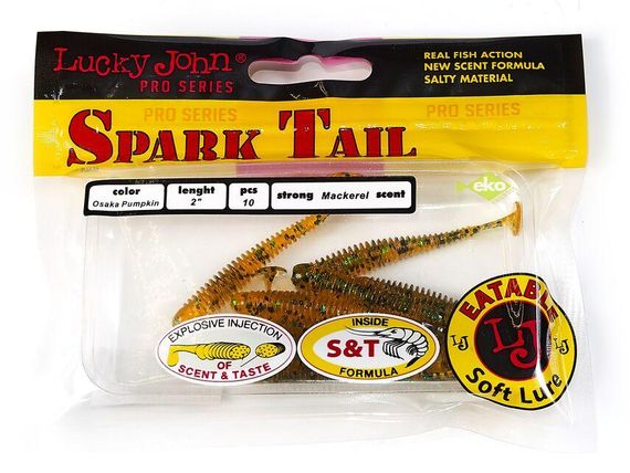 Виброхвосты съедоб. искусст. LJ Лаки Джон Pro Series Spark Tail 2,0in /PA19 10 шт в упаковке. | Зображення 1