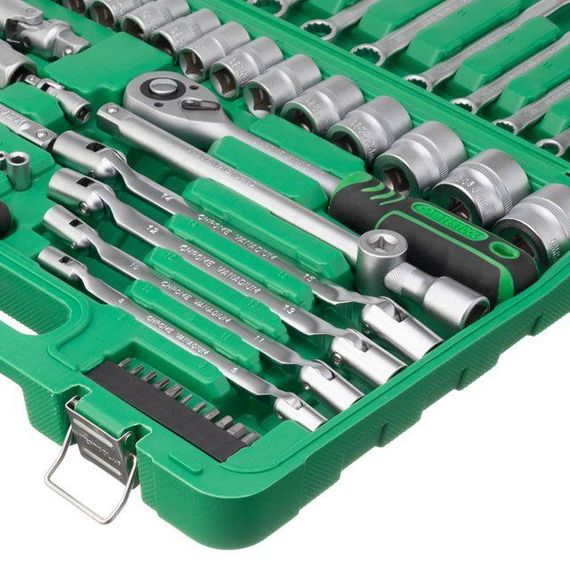 Набір інструментів, 1/2" + 1/4", 77 од., головки: 4-32 мм, біти 22 од., ключі: 7-19 мм, кейс INTERTOOL | Зображення 7