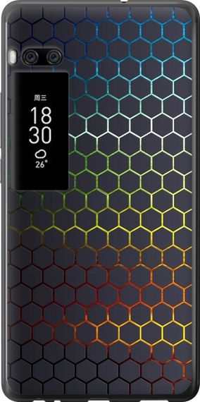 Чехол на Meizu Pro 7 Plus Переливающиеся соты "498u-1131-17620"