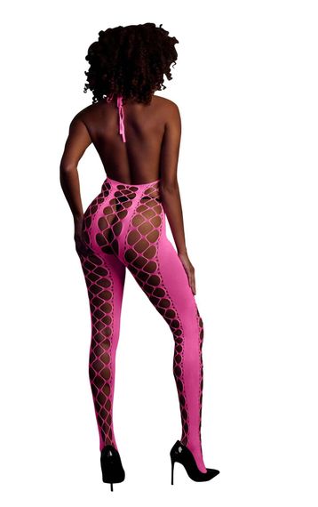 Бодістокінг - Ouch! Bodystocking With Halterneck Pink, XS/XL | Зображення 1