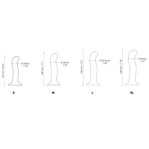 Насадка для страпона Strap-On-Me P&G-Spot Dildo, силикон, размер XL | Зображення 3