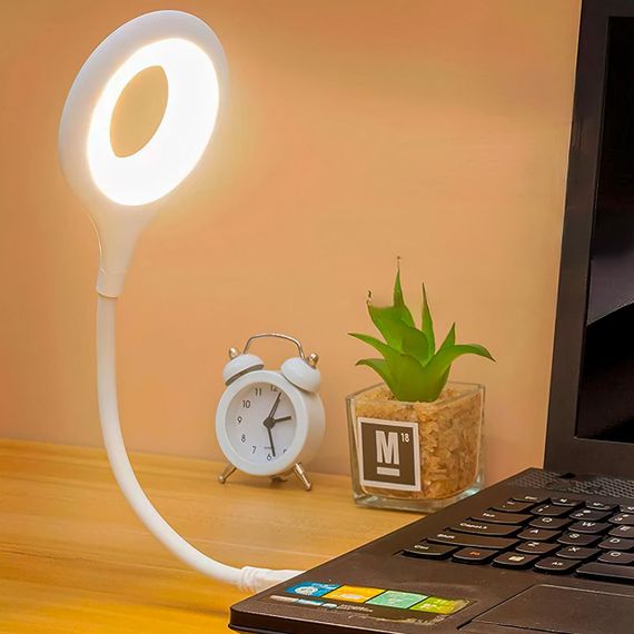 Гибкая USB лампа с голосовым управлением, 24 LED / Светильник с зарядкой от повербанка / Led фонарик для