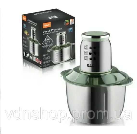 Блендер-измельчитель с металлической колбой на 5л RAF R.7014 1000W