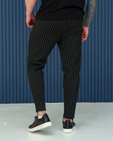 Штани змійка смужки чорний S XL