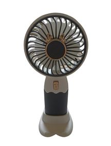 Вентилятор ручний акумуляторний Mini Fan ZB088C з підставкою та USB-зарядкою Сіро-білий