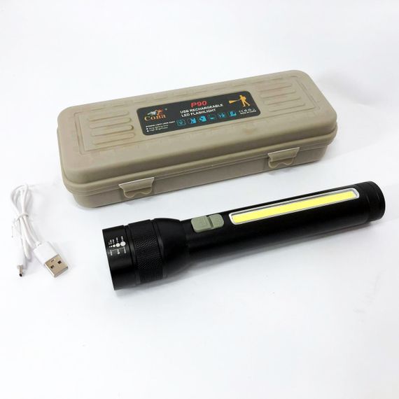 Ліхтарик потужний акумуляторний для дому CB-C23-P90+COB, Ліхтар акумуляторний LED ліхтар SG-17 | Зображення 5