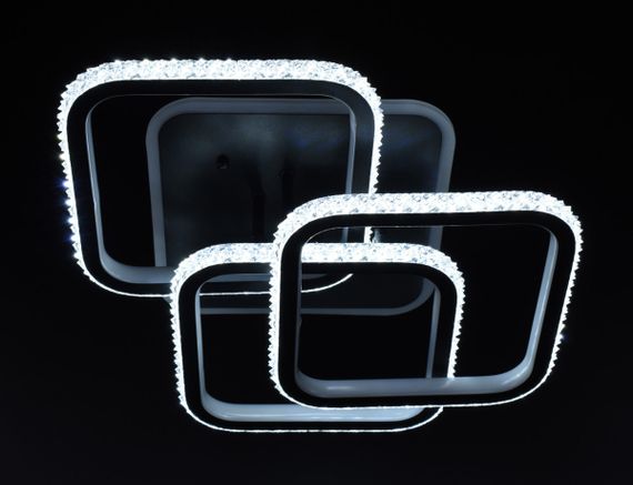 Люстра світлодіодна стельова LED світильник для квартири на стелю лед 26323 Чорний 14х41х41 см. | Зображення 3