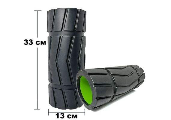 Масажний ролик EasyFit Rover 33 см Чорний (EF-3703-Bk) | Зображення 1