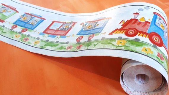 Пленка самоклеющаяся бордюрная 13,3х1000cm водостойкая детский рисунок | Зображення 2