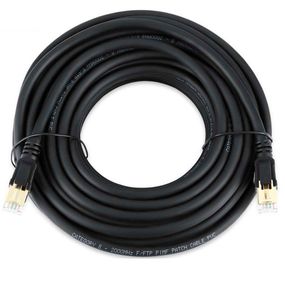 Патч-корд литой VEGGIEG,CCA,SSTP,RJ45,Cat.8.20m,черный