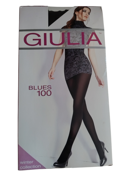 Колготи з мікрофібри GIULIA Blues 3D 100 den чорні M (214124) | Зображення 1