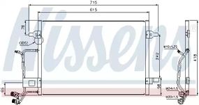 Радіатор, конденсор кондиціонера VW PASSAT, AUDI A4, NISSENS (94594)