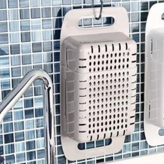 Кошик для миття фруктів та овочів на раковину розсувна Бежева