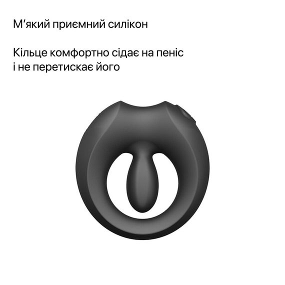 Ерекційне смарт-віброкільце Zalo Apis Obsidian Black, до 4 годин роботи, зарядний кейс | Зображення 5
