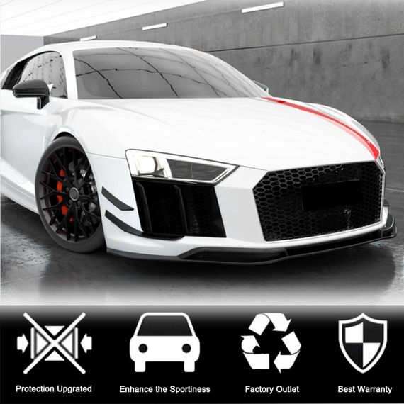Передний Лип Бампера (Карбон) V1 для Ауди R8 2015- гг | Зображення 2