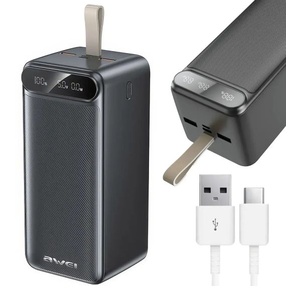 Повербанк 100000 mAh AWEI P101K для поїздок та роботи ∙ Зовнішній акумулятор ∙ Power Bank