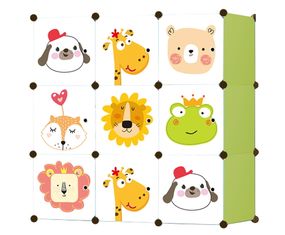 Модульна шафа-органайзер Leobert Kids для дитячих іграшок зелений